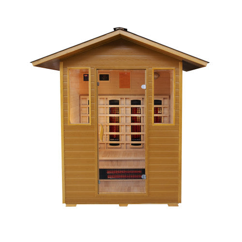 Grandby Outdoor 3-Person Sauna - with Ceramic Heater