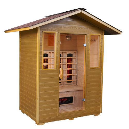 Grandby Outdoor 3-Person Sauna - with Ceramic Heater