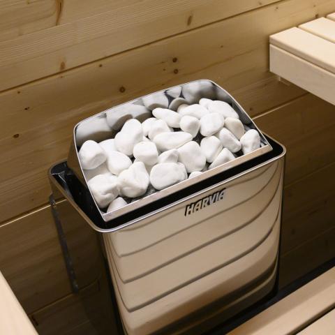 Harvia White Rounded Sauna Stones