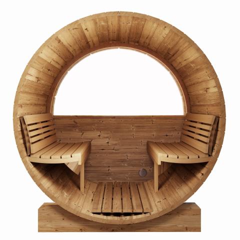 SaunaLife ERGO E8W 6-Person Barrel Sauna w/ Window