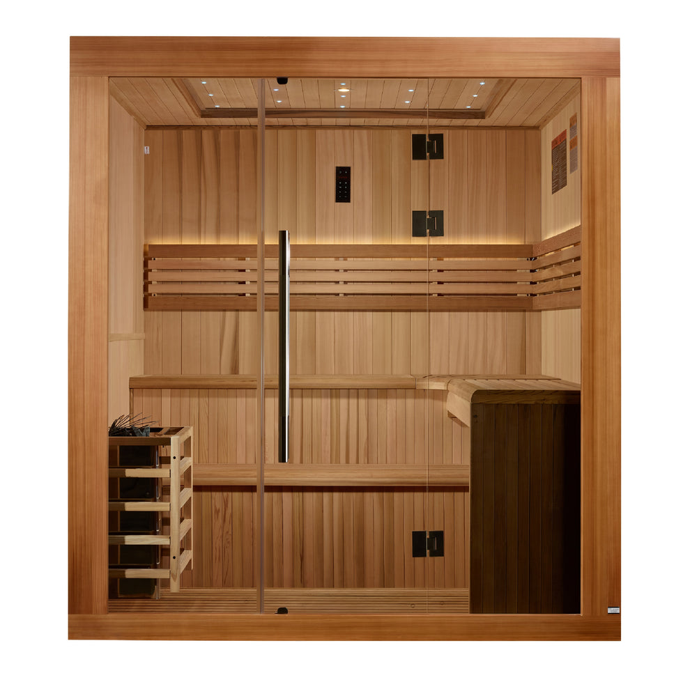 Golden Designs 2025 updated "Osla Edition" 6 Person Traditional Sauna