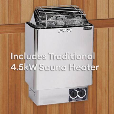 Finnmark FD-5 Trinity XL Hybrid Infrared & Steam Sauna Combo