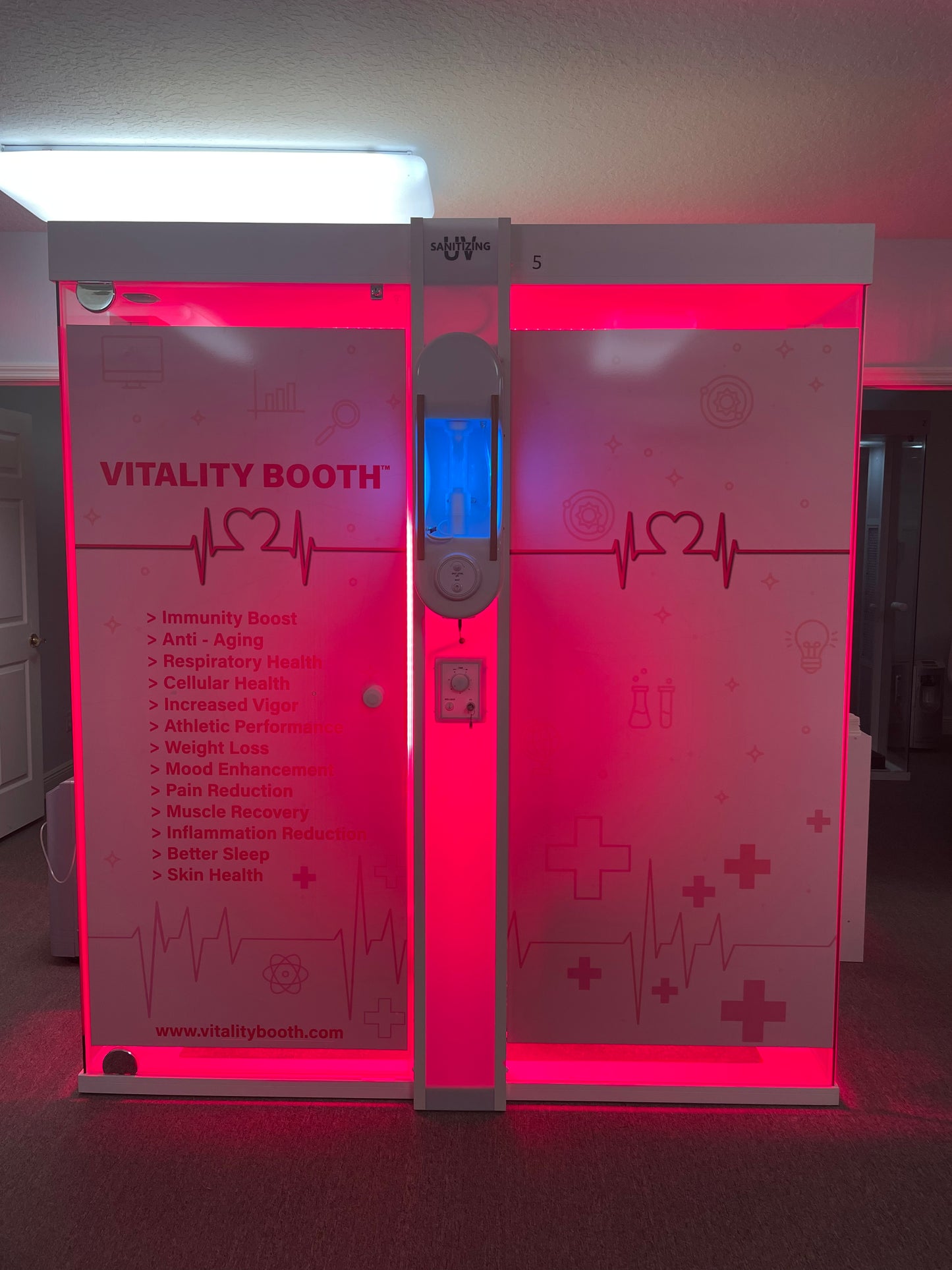 Vitality Booth™ Plus Large / 3 Person Red Light Therapy Booth