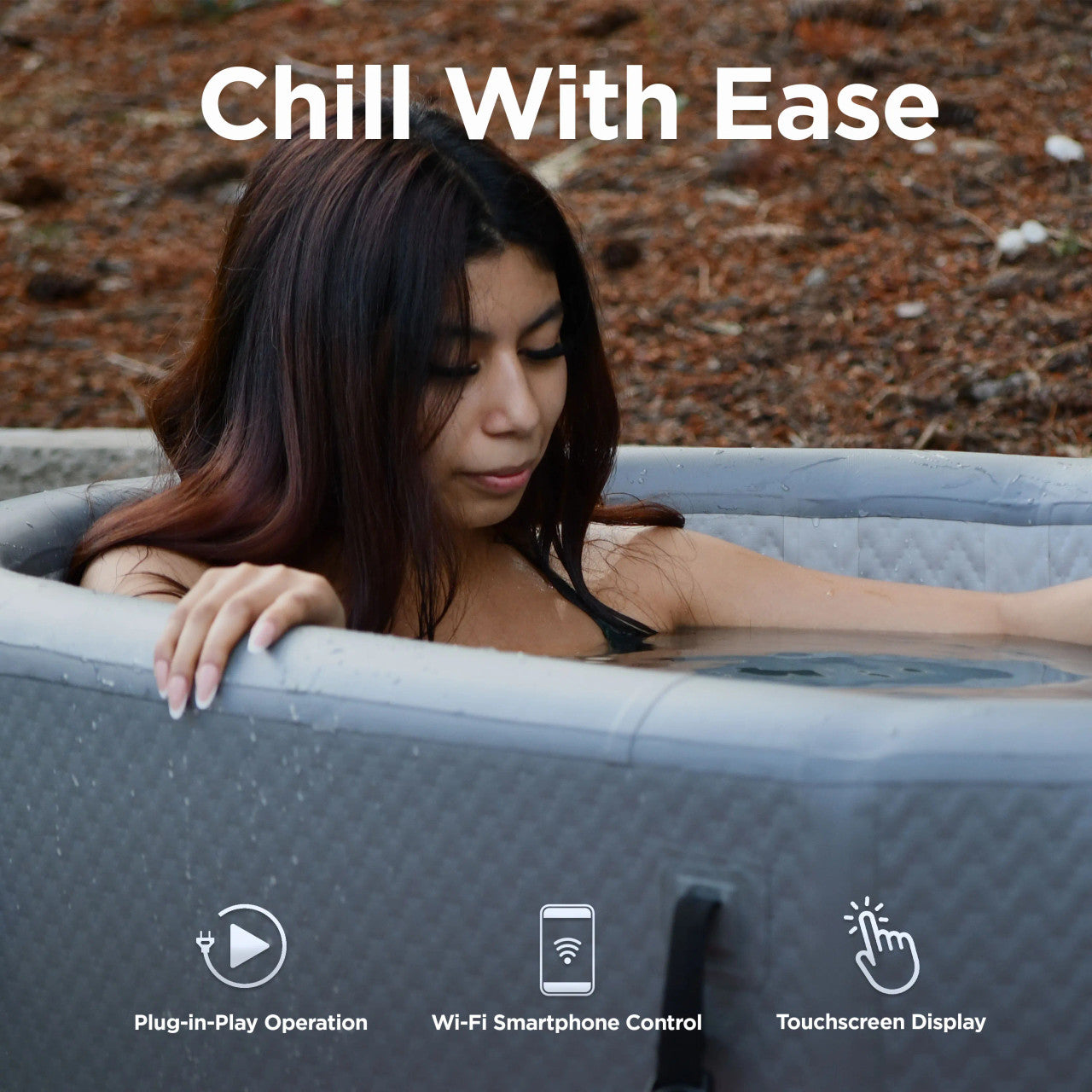Aleko Arctica Inflatable Cold Plunge and 0.8 Chiller Kit