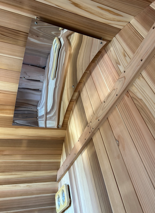 Sauna Heat Shield - protect wood and circulate hot air