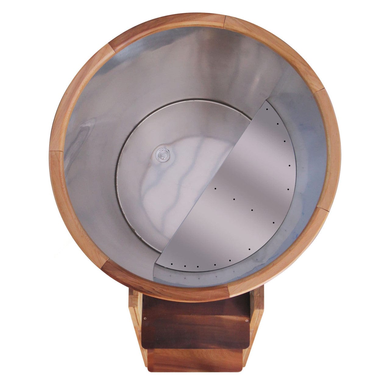 Aleko Cold Plunge RBCHTUB-AP Outdoor Wooden Ice Bath Cold Plunge Tub - 118 gal for 1 Person