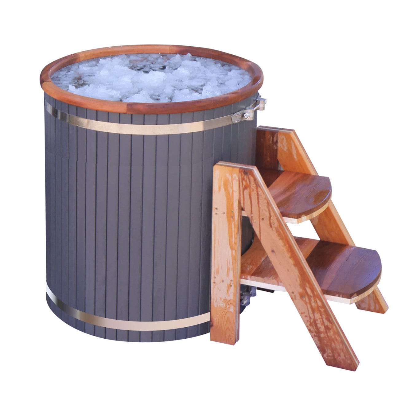 Aleko Cold Plunge RBCHTUB-AP Outdoor Wooden Ice Bath Cold Plunge Tub - 118 gal for 1 Person