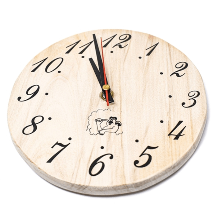 Aleko Handcrafted Analog Clock in Finnish Pine Wood