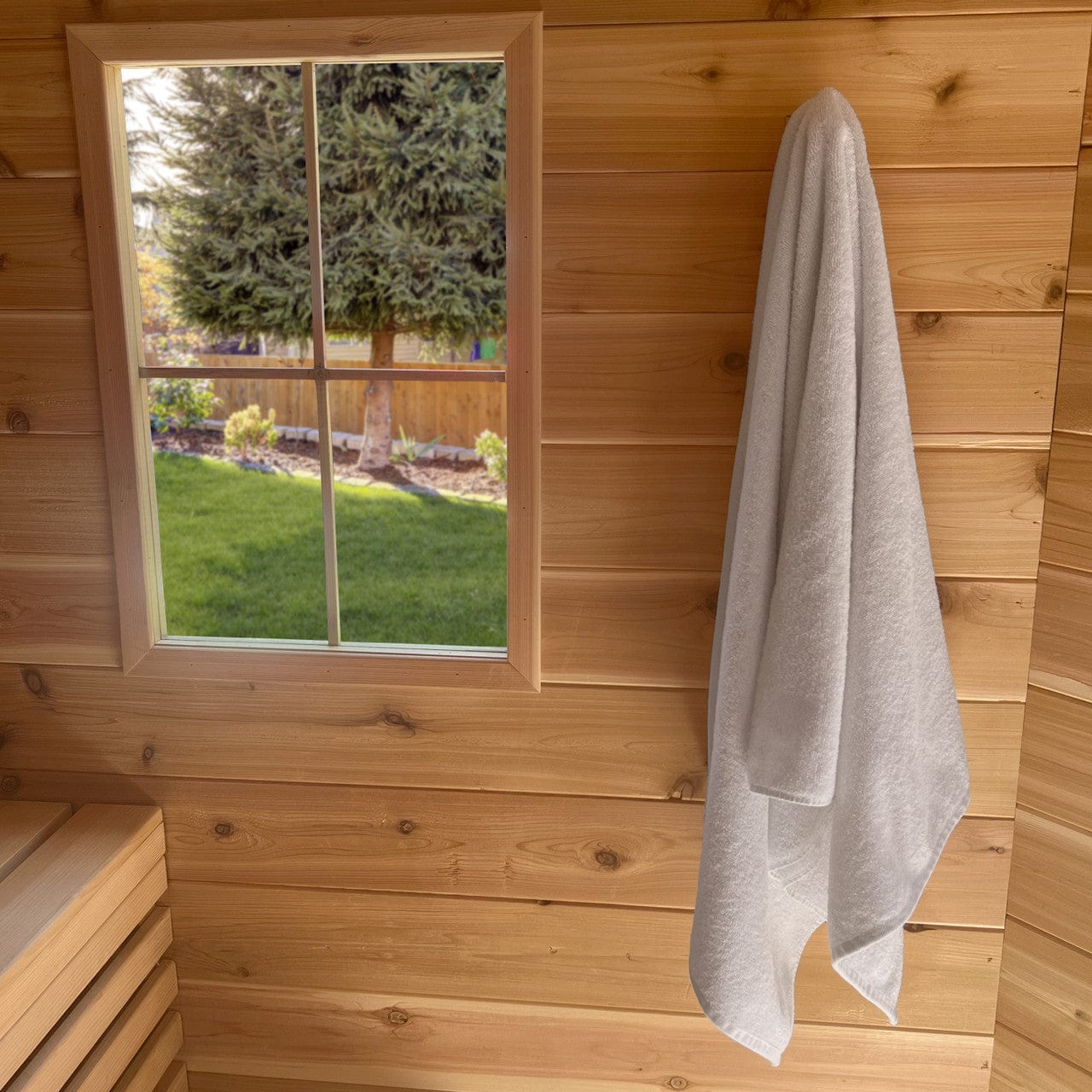 Aleko SARACKRED-AP Sauna Towel Rack - Red Cedar