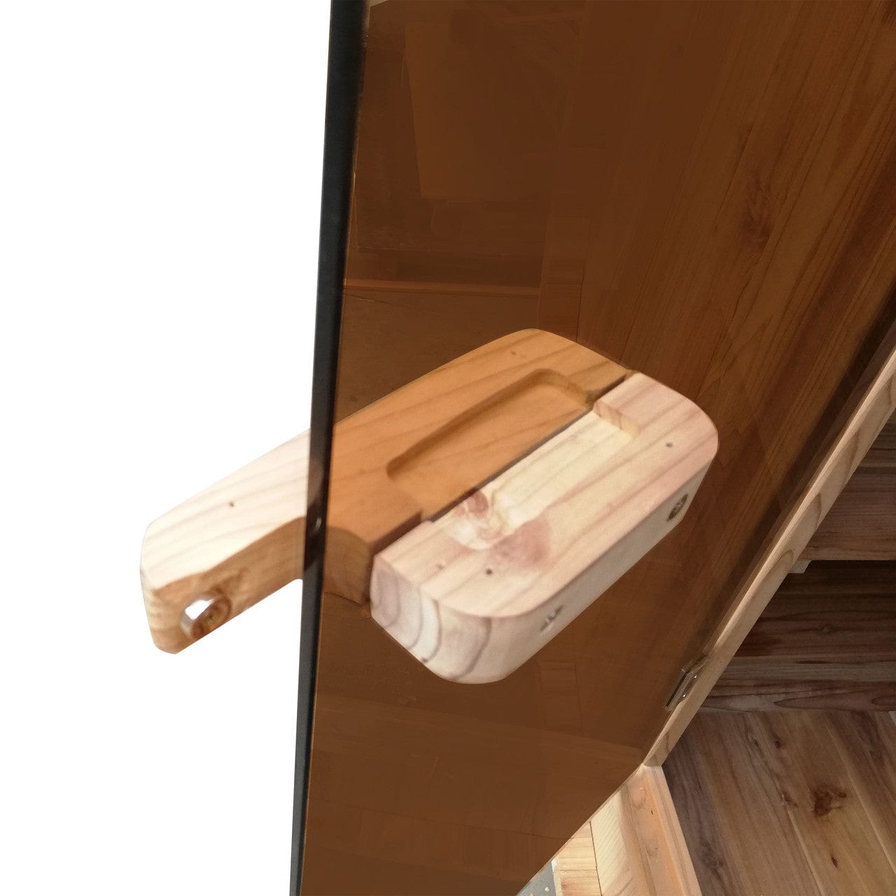 Aleko SB5PINECP-AP Outdoor / Indoor White Finland Pine 5-Person Wet Dry Barrel Sauna - with Front Porch Canopy and Bitumen Shingle Roofing