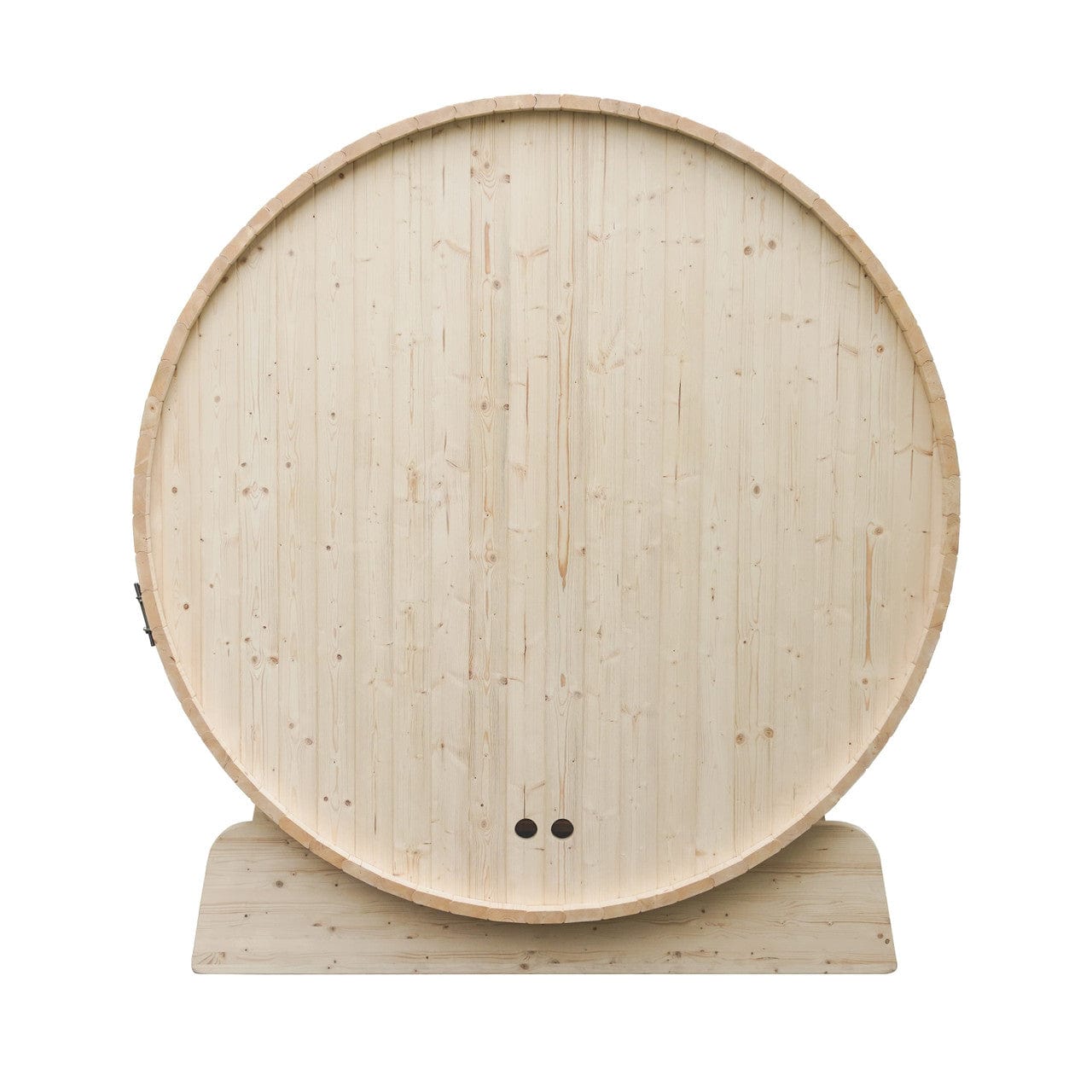 Aleko SB8PINECP-AP Outdoor / Indoor White Finland Pine Wet/Dry 6-9 Person Barrel Sauna - with Front Porch Canopy