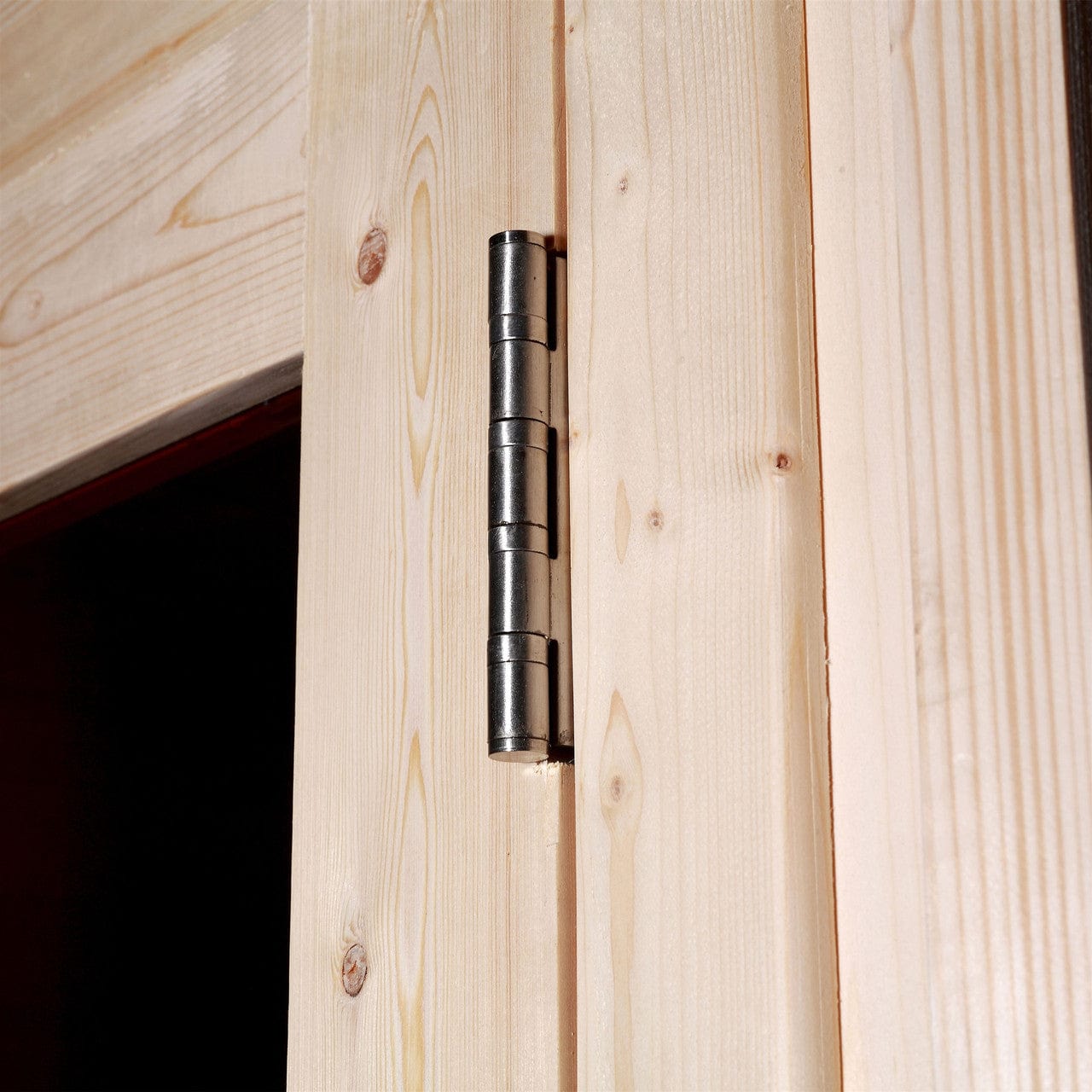 Aleko SB8PINECP-AP Outdoor / Indoor White Finland Pine Wet/Dry 6-9 Person Barrel Sauna - with Front Porch Canopy