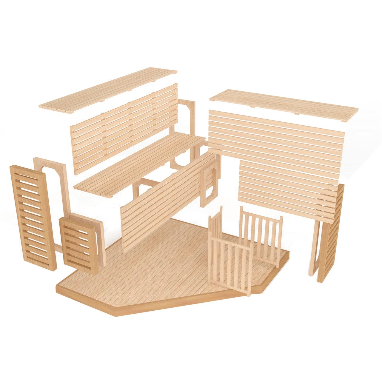 Aleko SEA5JIU-AP Canadian Hemlock Luxury Indoor Wet/Dry 5-6 Person Sauna with LED Lights