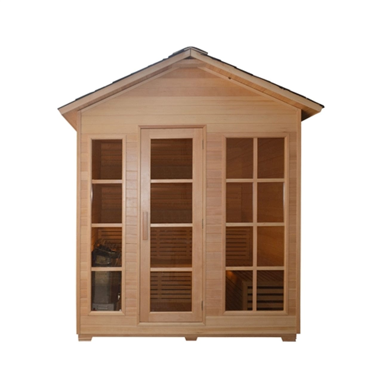 Aleko STO6VAASA-AP Canadian Hemlock Outdoor / Indoor Wet / Dry 6-Person Sauna