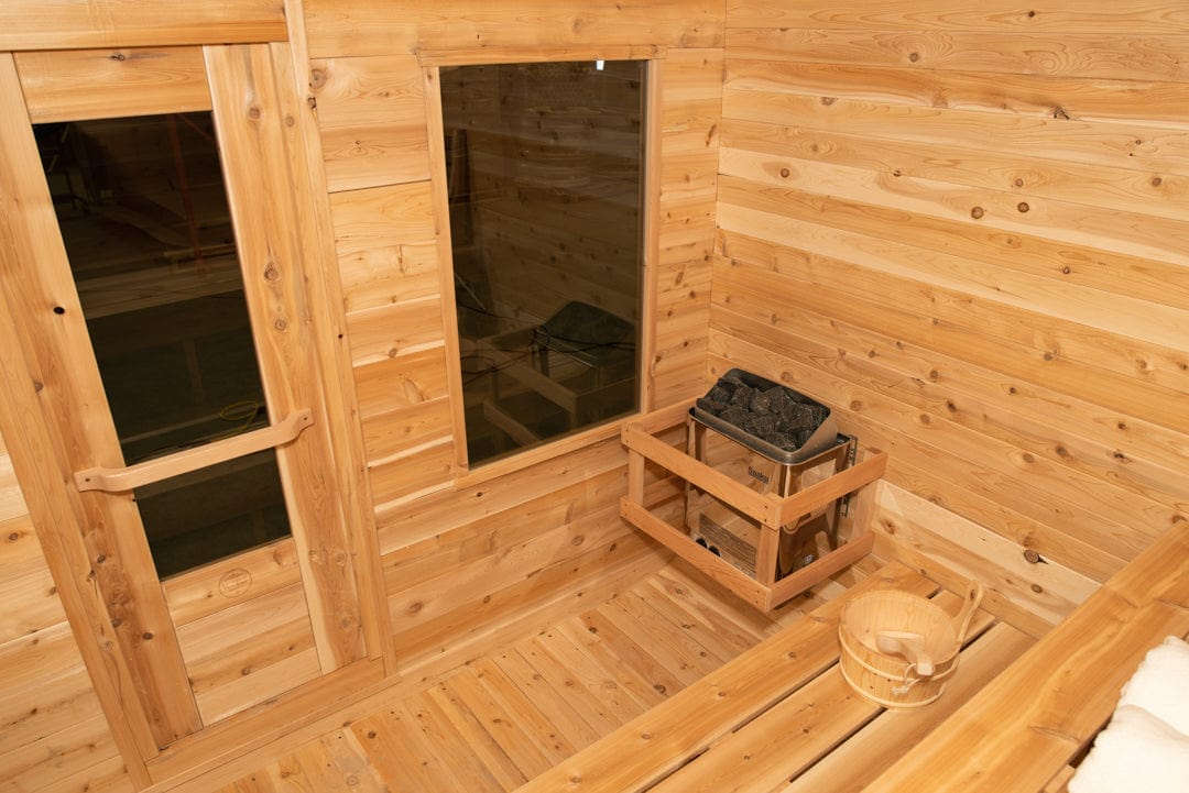 Dundalk CTC22LU Canadian Timber Luna Sauna 4 Person Sauna CTC22LU with Harvia KIP 8KW Sauna Heater Included