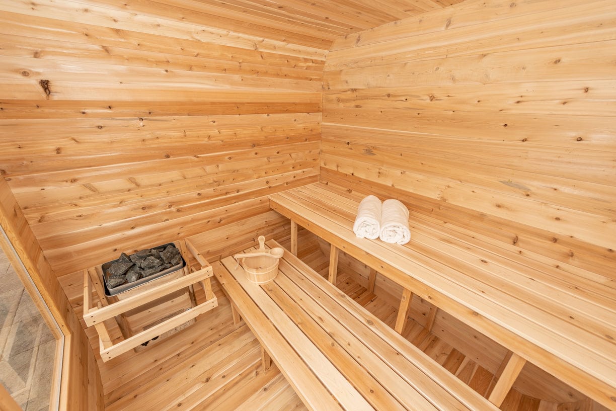 Dundalk CTC22LU Canadian Timber Luna Sauna 4 Person Sauna CTC22LU with Harvia KIP 8KW Sauna Heater Included