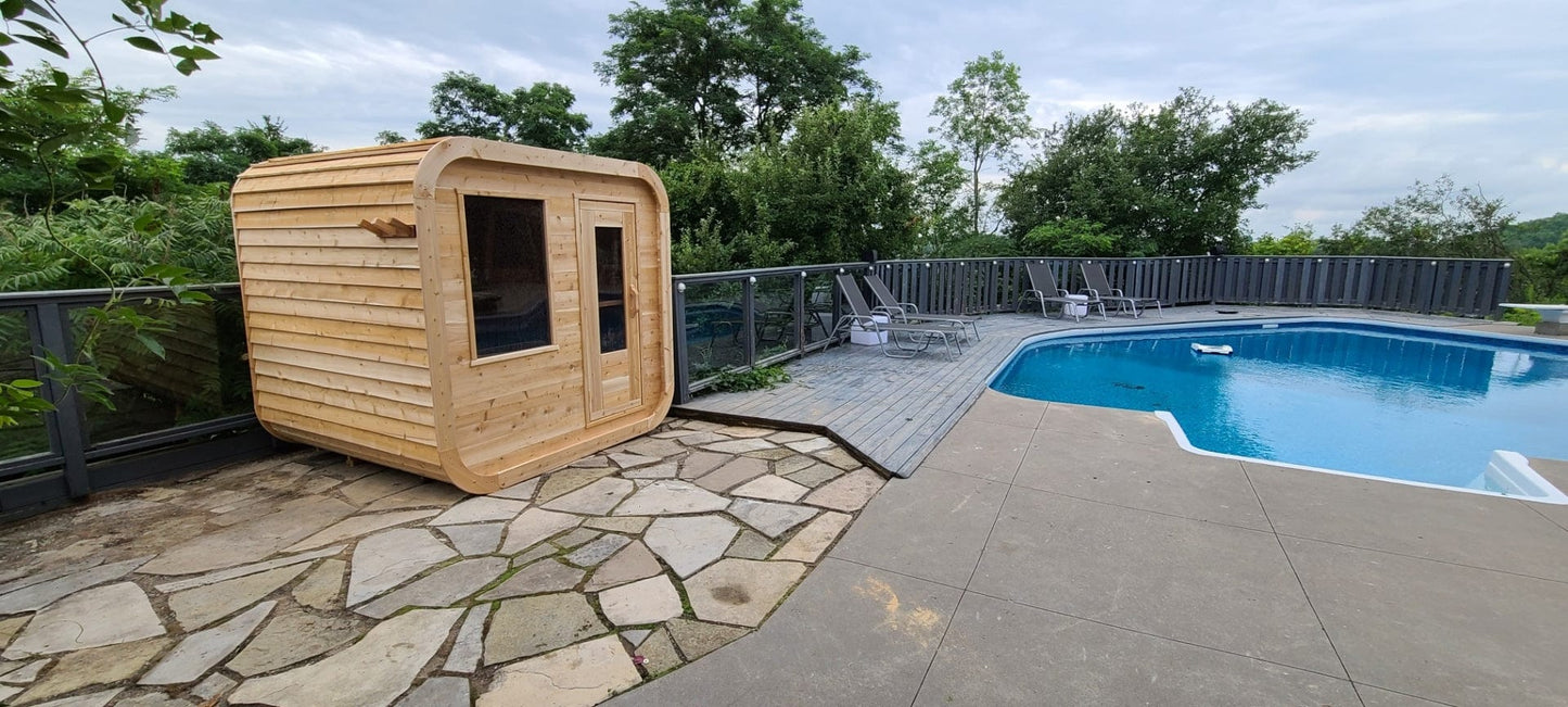 Dundalk CTC22LU Canadian Timber Luna Sauna 4 Person Sauna CTC22LU with Harvia KIP 8KW Sauna Heater Included