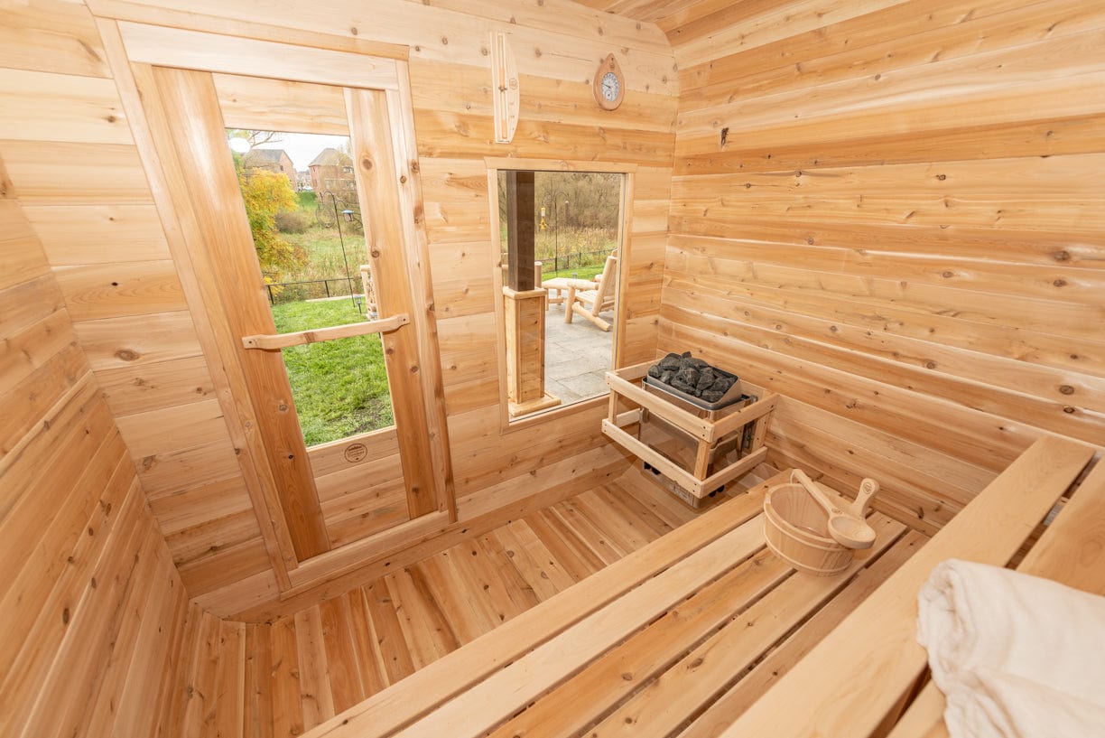 Dundalk CTC22LU Canadian Timber Luna Sauna 4 Person Sauna CTC22LU with Harvia KIP 8KW Sauna Heater Included