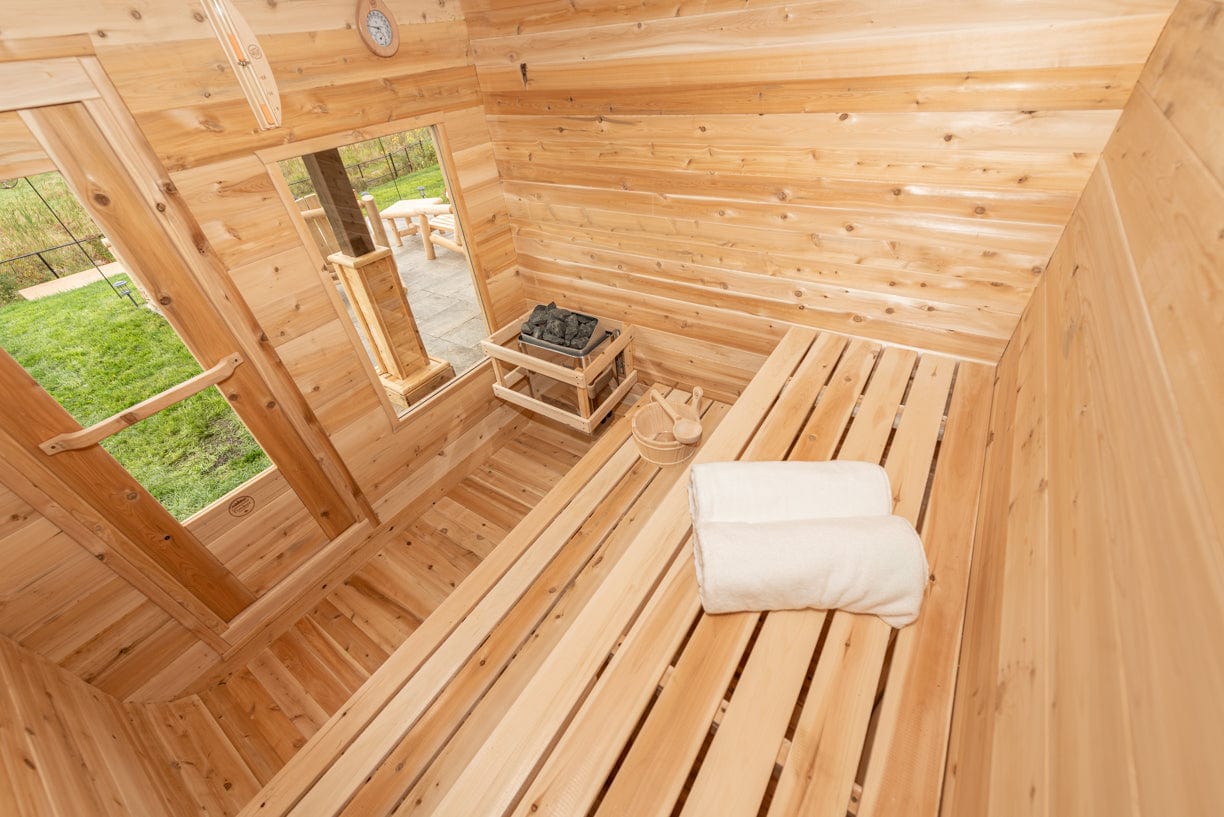 Dundalk CTC22LU Canadian Timber Luna Sauna 4 Person Sauna CTC22LU with Harvia KIP 8KW Sauna Heater Included