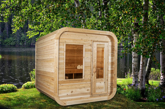 Dundalk CTC22LU Canadian Timber Luna Sauna 4 Person Sauna CTC22LU with Harvia KIP 8KW Sauna Heater Included