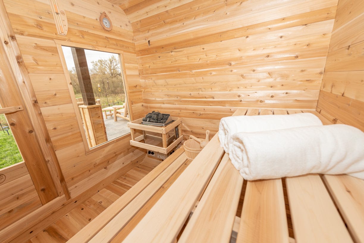 Dundalk CTC22LU Canadian Timber Luna Sauna 4 Person Sauna CTC22LU with Harvia KIP 8KW Sauna Heater Included