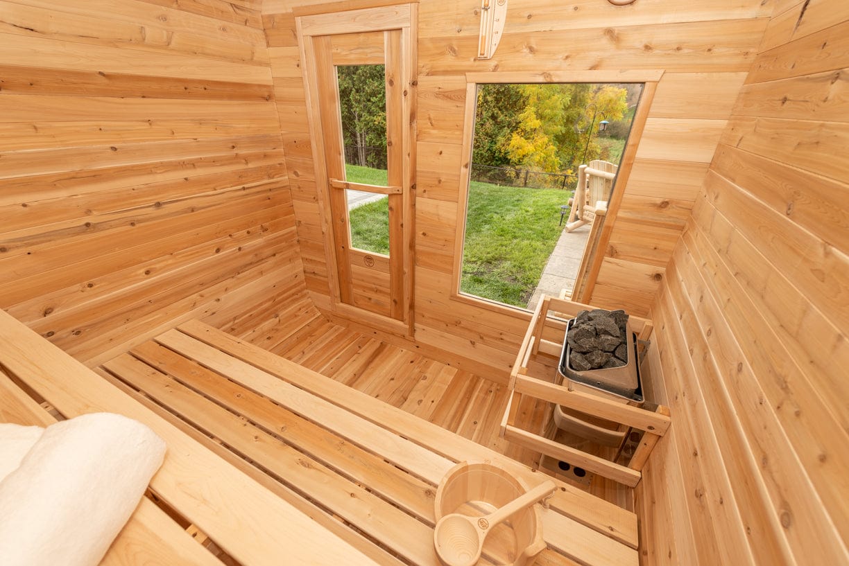 Dundalk CTC22LU Canadian Timber Luna Sauna 4 Person Sauna CTC22LU with Harvia KIP 8KW Sauna Heater Included