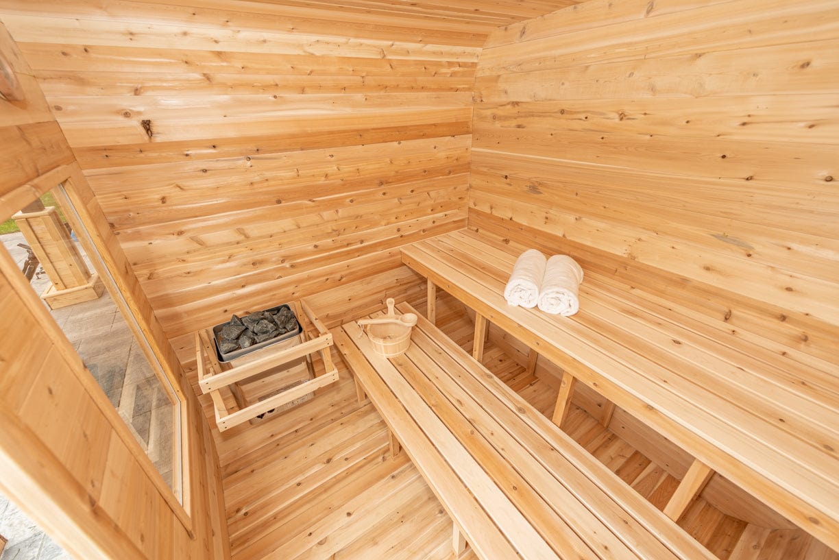 Dundalk CTC22LU Canadian Timber Luna Sauna 4 Person Sauna CTC22LU with Harvia KIP 8KW Sauna Heater Included