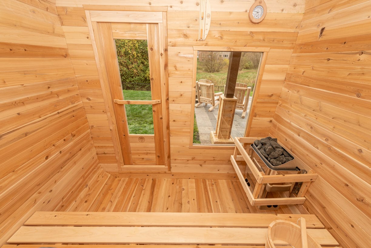 Dundalk CTC22LU Canadian Timber Luna Sauna 4 Person Sauna CTC22LU with Harvia KIP 8KW Sauna Heater Included