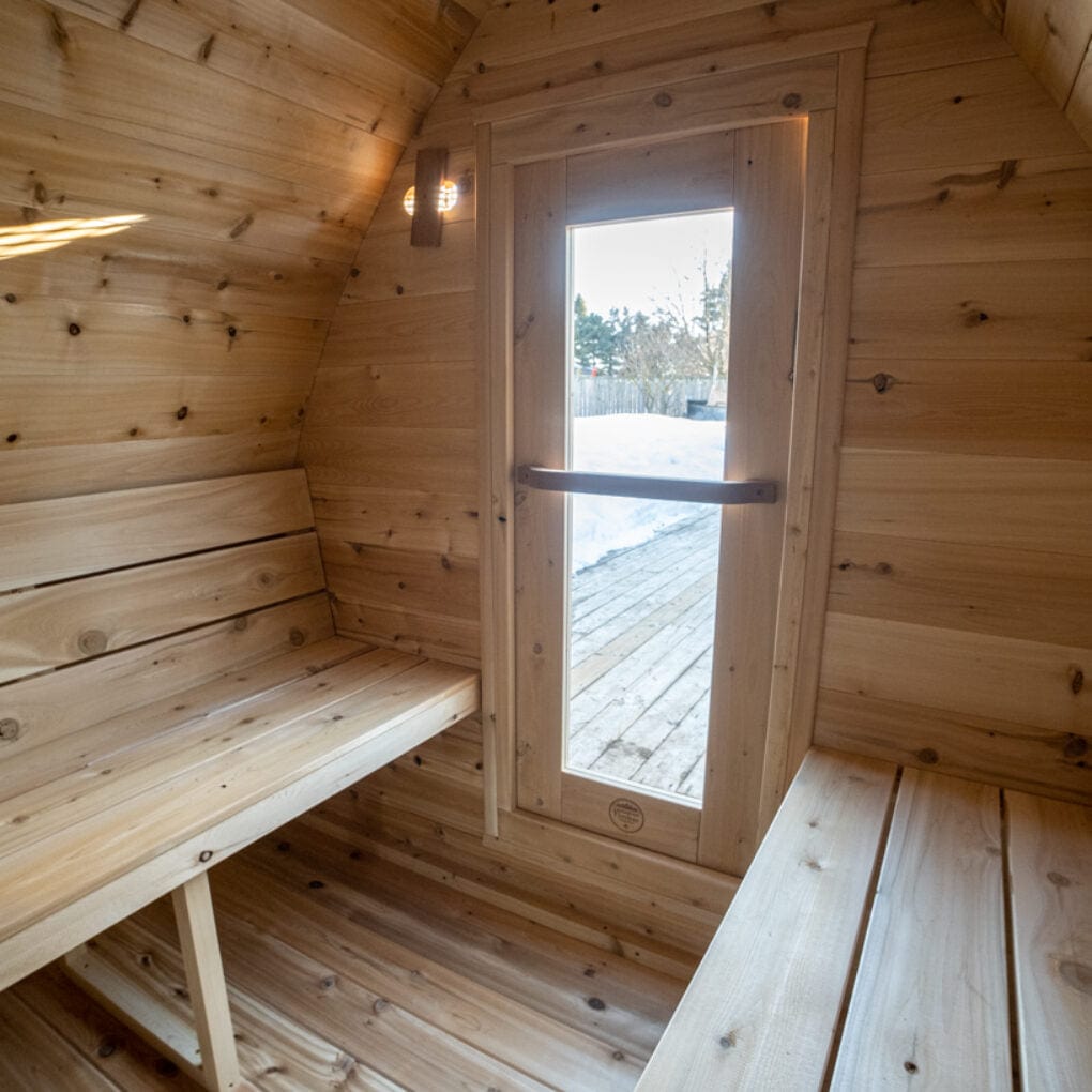 Dundalk CTC77MW Canadian Timber 2-4 Person MiniPOD Sauna with Harvia heater & accessories