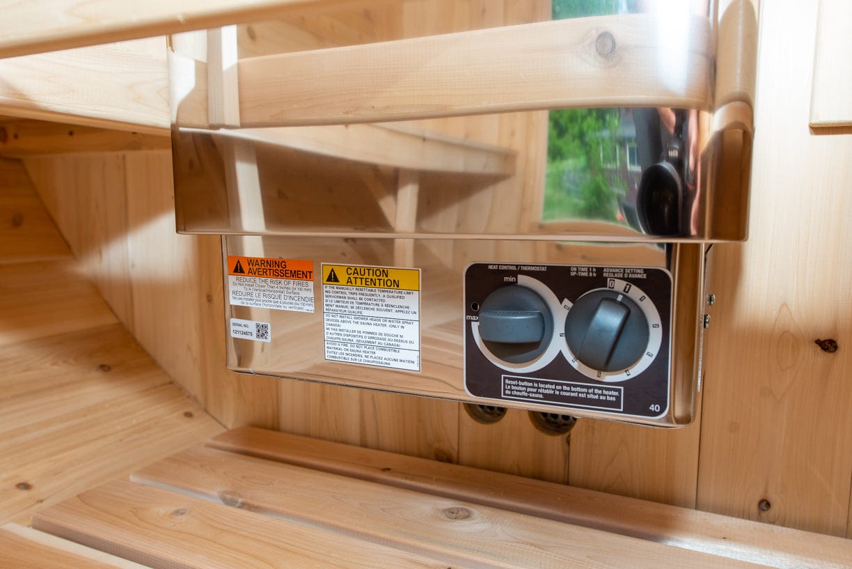 Dundalk ^ Harmony Barrel 4 Person Sauna CTC22W w/ Harvia KIP 8KW Sauna Heater Included