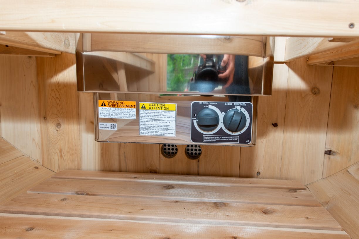Dundalk ^ Harmony Barrel 4 Person Sauna CTC22W w/ Harvia KIP 8KW Sauna Heater Included