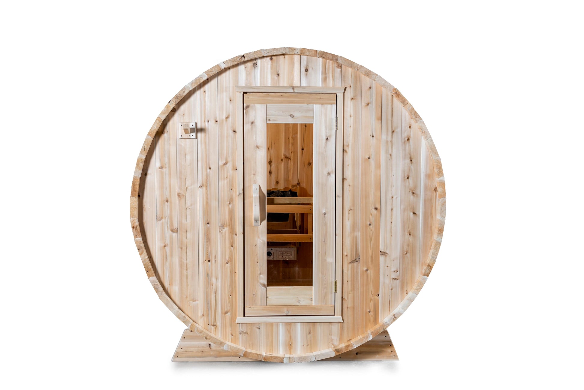 Dundalk ^ Harmony Barrel 4 Person Sauna CTC22W w/ Harvia KIP 8KW Sauna Heater Included
