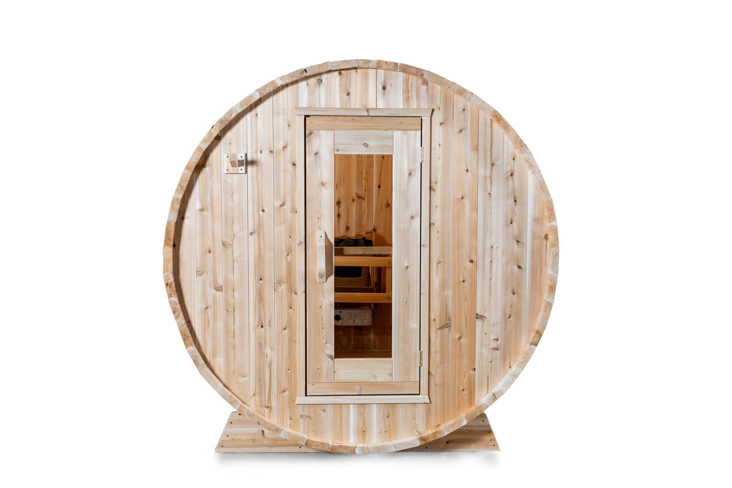 Dundalk Harmony Barrel 4 Person Sauna CTC22W w/ Harvia KIP 8KW Sauna Heater Included