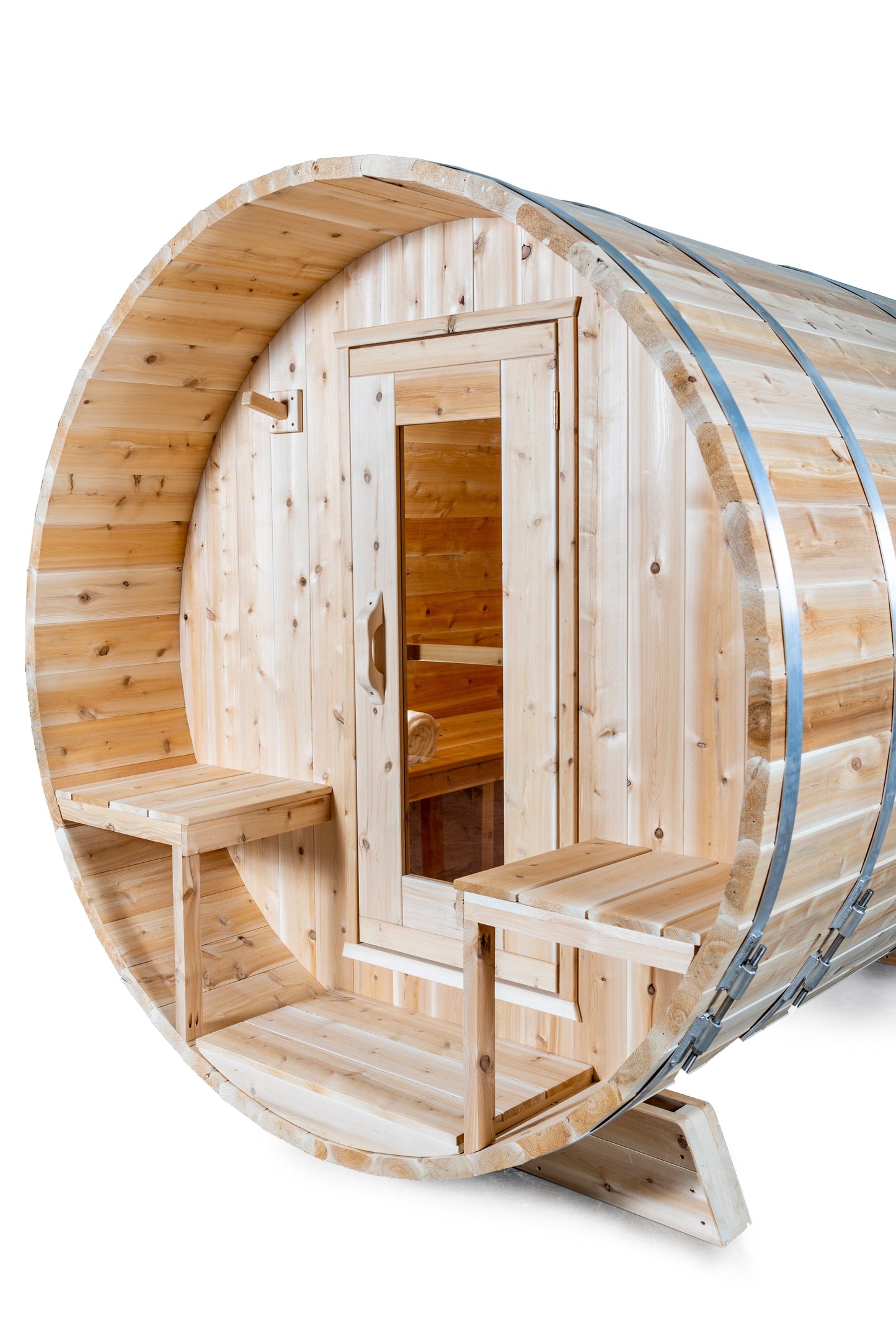 Dundalk Sauna Tranquility Barrel Sauna 6 Person Outdoor Sauna w/ Harvia KIP 8KW Heater