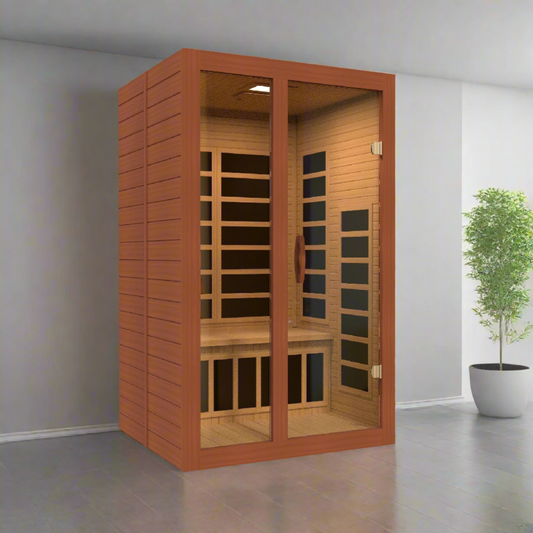 "Santiago" Elite 2-Person Ultra Low EMF FAR Infrared Sauna