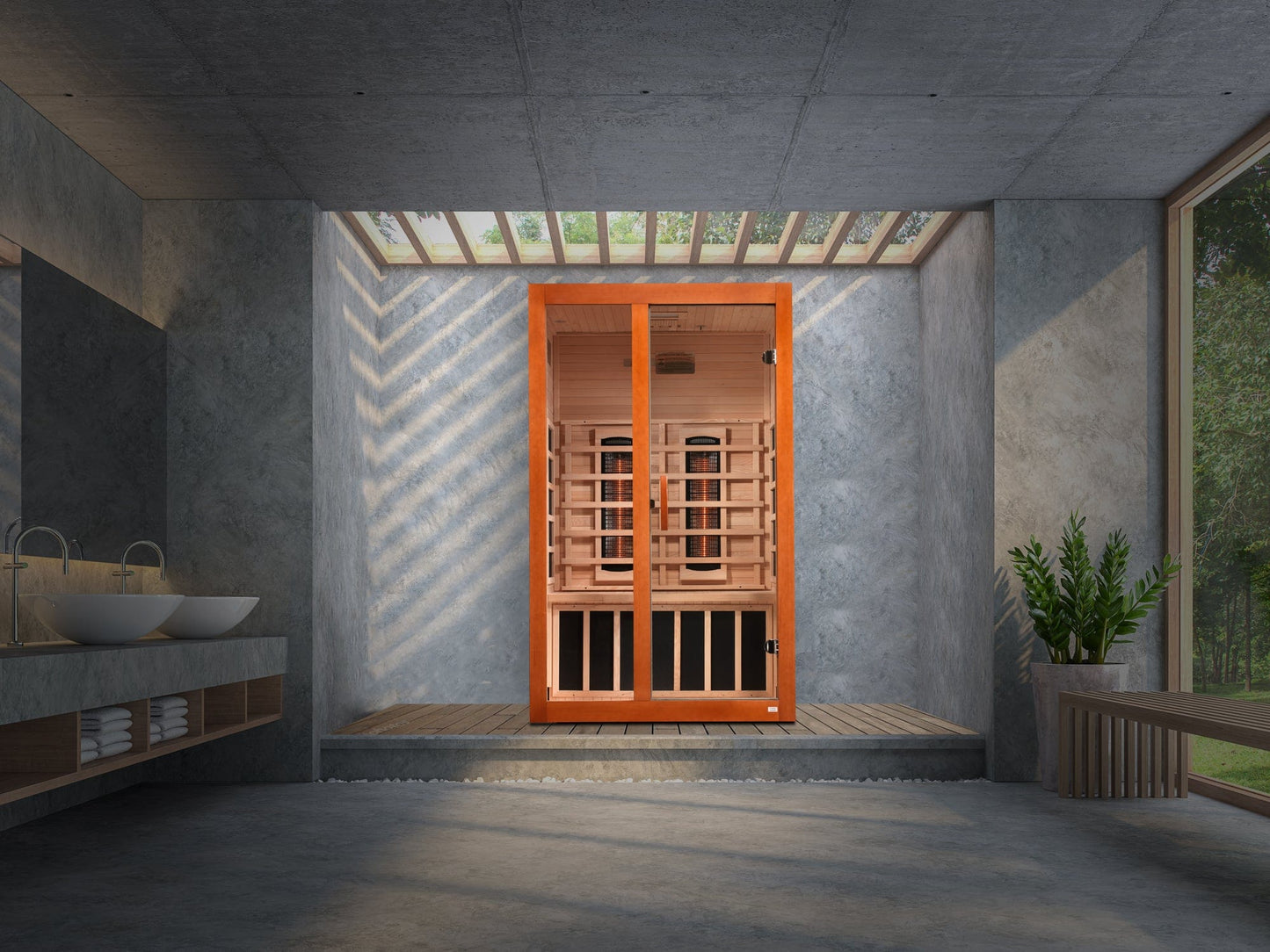 Dynamic Saunas DYN-6209-03-FS Dynamic "Santiago" 2-Person Full Spectrum Infrared Sauna