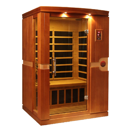 Dynamic Saunas DYN-6210-01-Elite Dynamic Venice Elite 2-person Ultra Low EMF (Under 3MG) FAR Infrared Sauna (Canadian Hemlock)