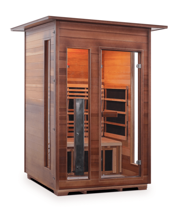 Enlighten Diamond 2-Person Indoor Hybrid Sauna - both Infrared and Traditional heating