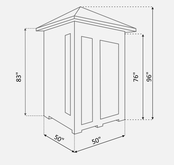 Enlighten Diamond 2-Person Outdoor Hybrid Sauna - both Infrared and Traditional Heating