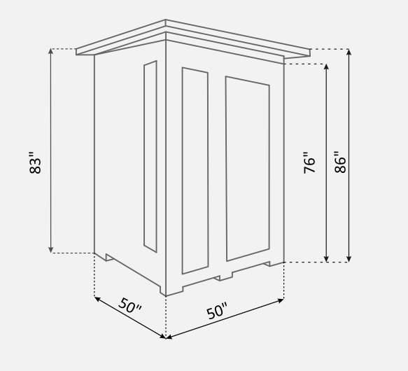 Enlighten Diamond 2-Person Outdoor Hybrid Sauna - both Infrared and Traditional Heating