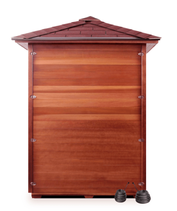 Enlighten Diamond 2-Person Outdoor Hybrid Sauna - both Infrared and Traditional Heating