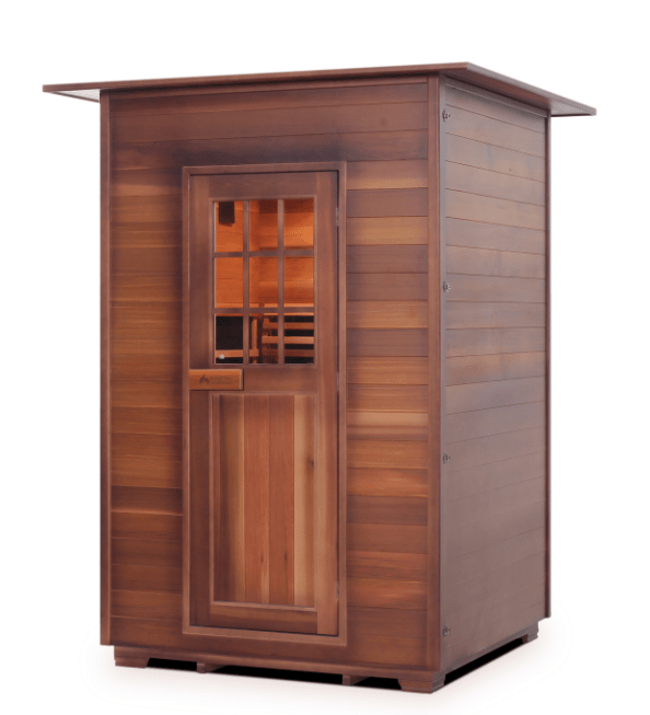 Enlighten HI-16376 Sapphire 2-Person Indoor Hybrid Sauna - both Infrared and Traditional Heating