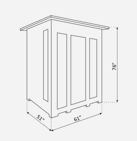 Enlighten I-17377 Rustic Outdoor / Indoor 3-Person Full Spectrum Infrared Sauna