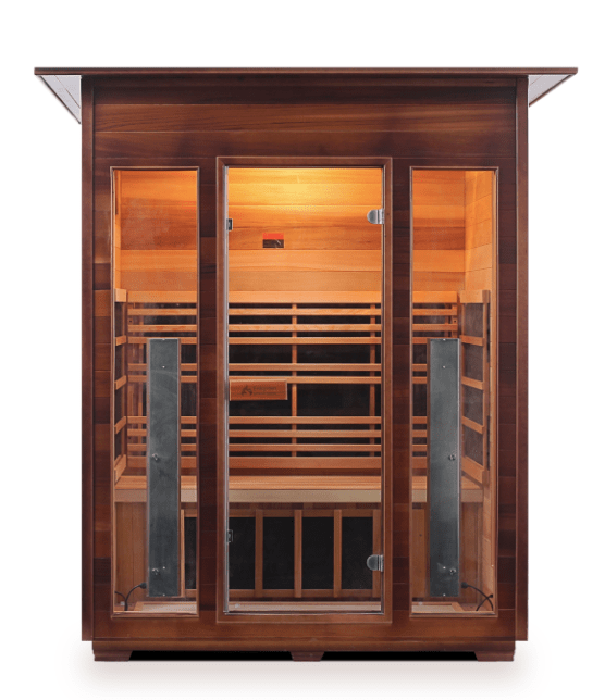 Enlighten I-17377 Rustic Outdoor / Indoor 3-Person Full Spectrum Infrared Sauna