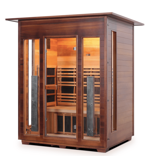 Enlighten I-17377 Rustic Outdoor / Indoor 3-Person Full Spectrum Infrared Sauna