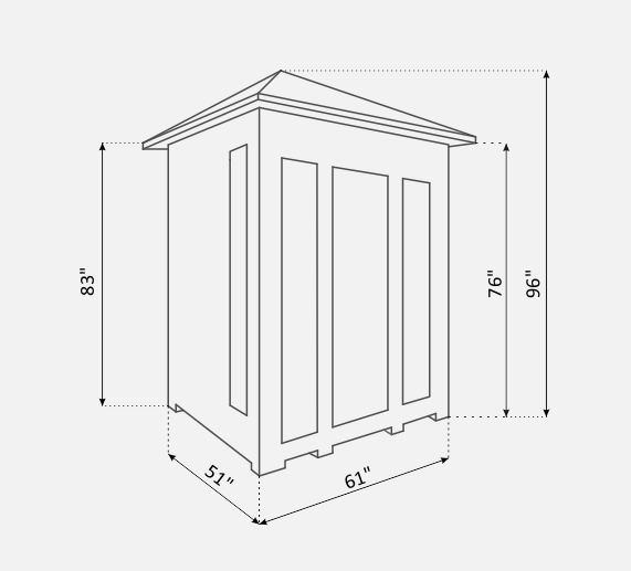Enlighten RUSTIC Outdoor 3-Person Full Spectrum Infrared Sauna