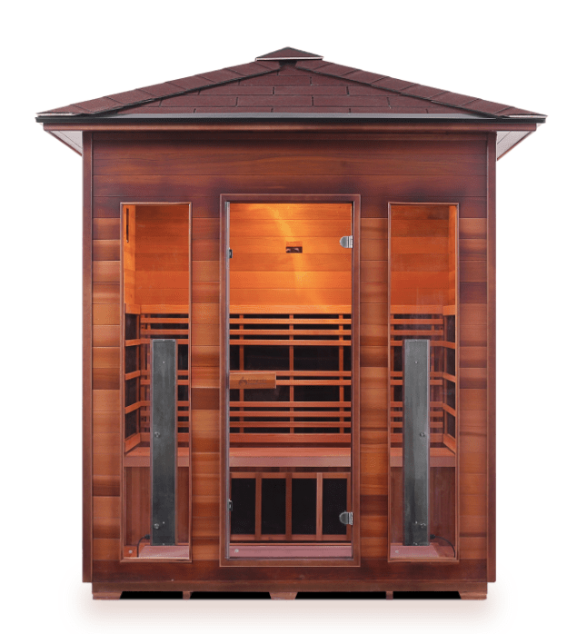 Enlighten Rustic Outdoor 4-Person Full Spectrum Infrared Sauna