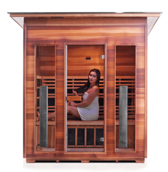 Enlighten Rustic Outdoor 4-Person Full Spectrum Infrared Sauna