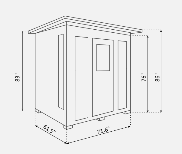 Enlighten Rustic Outdoor 4-Person Full Spectrum Infrared Sauna