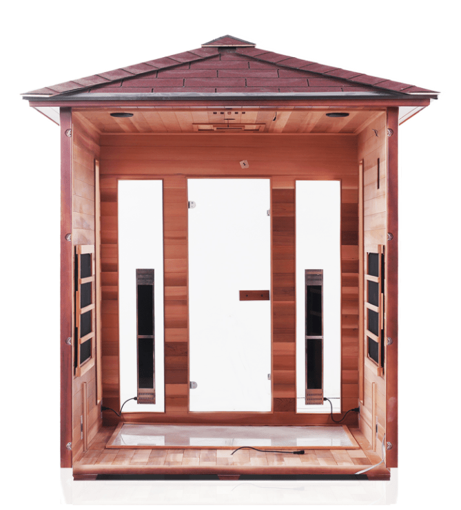 Enlighten Rustic Outdoor 4-Person Full Spectrum Infrared Sauna